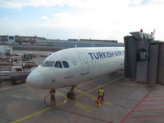 warten auf den Abflug
