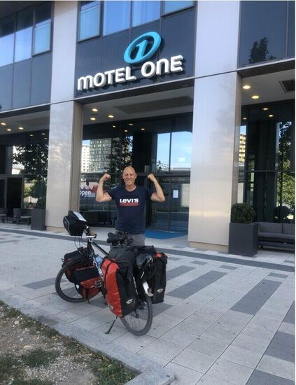 2021 nach 15 Fahrradtagen von Weyhe in Wien angekommen