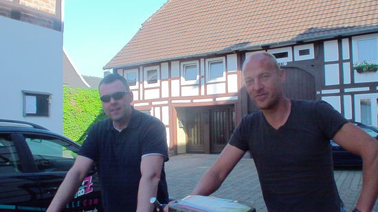 ...morgens vor der Pension...