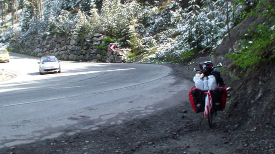 ...Pause in einer Kehre!!