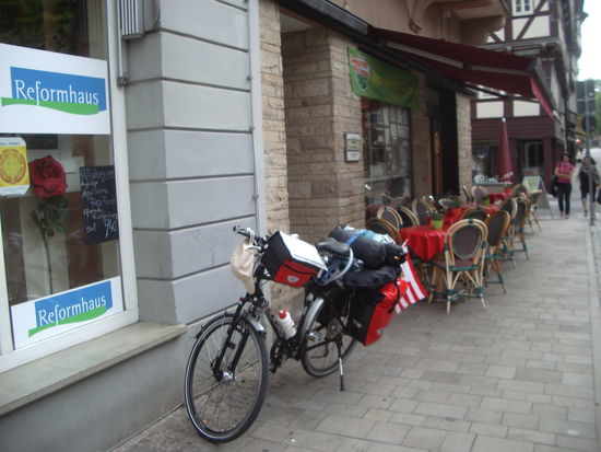 Pause im Cafe in Hannover Münden