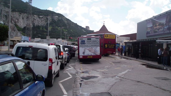 warten an der Grenze nach Gibraltar