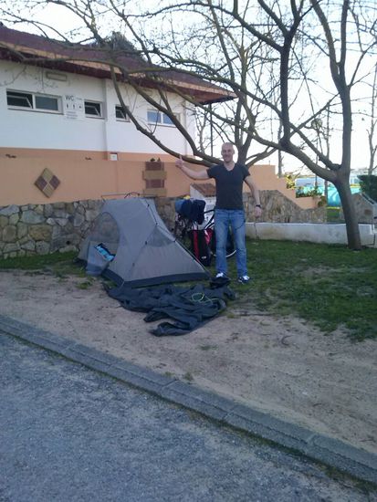 letztes Mal das Zelt aufgebaut