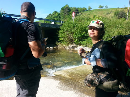 "Flüsschenüberquerung"