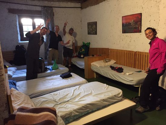 unser Lager in der Herberge