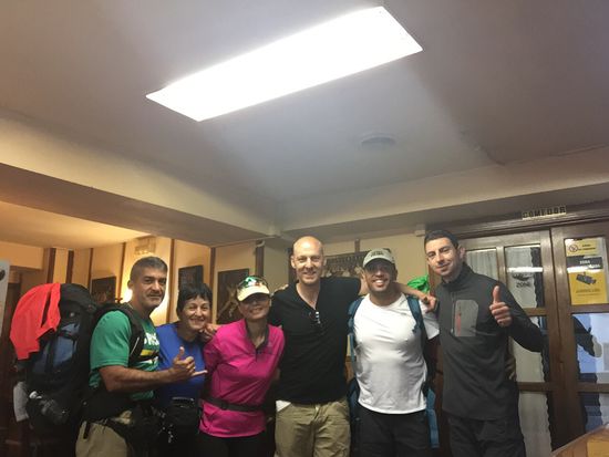 von links: das brasilianische Paar, Maria, ich, Nilton, Alessandro