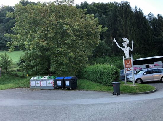 Der Römer zeigte den Weg. Dort geht´s hoch.