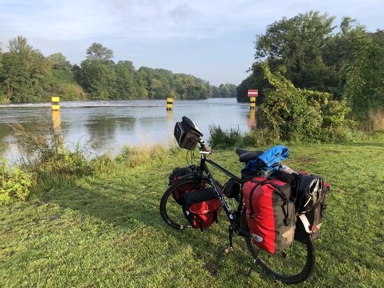 Direkt wieder an der Saale bei der Pfarrstraße