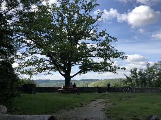 oben angekommen hatte ich einen hammer Blick über das Saaletal