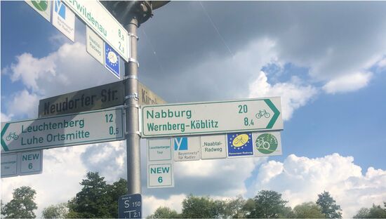 Nun wechselte ich vom Waldnaabtalradweg auf den Naabtalradweg. Und auch er war gut ausgeschildert