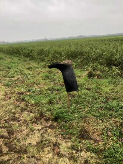 Zeichen des Protests der Landwirtschaft gegen die derzeitige Agrarpolitik aus Berlin