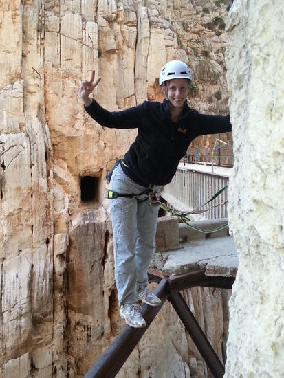 Der Caminito del Ray hat einige spektakurären Passagen - mit freiem Blick in die Tiefe