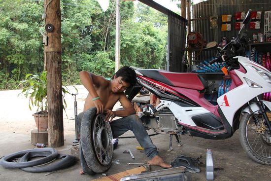 Pannen sind auch in Thailand schnell behoben - meistens sogar schneller als in Deutschland.