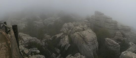 Das Naturschutzgebiet El Torcal. Leider hatten wir nicht das beste Wetter erwischt.