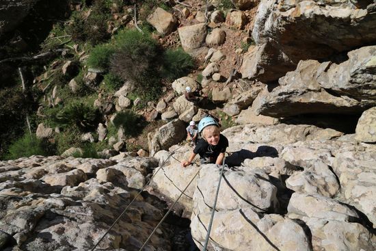 Auch der Jüngste kletterte mit uns.