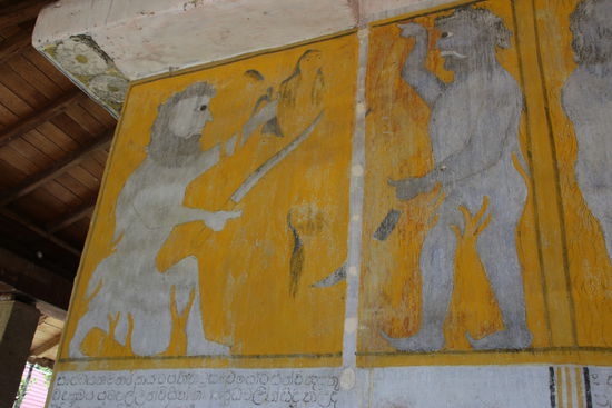 Einfache Walmalereien aus dem Jahre 1748 n.Chr.