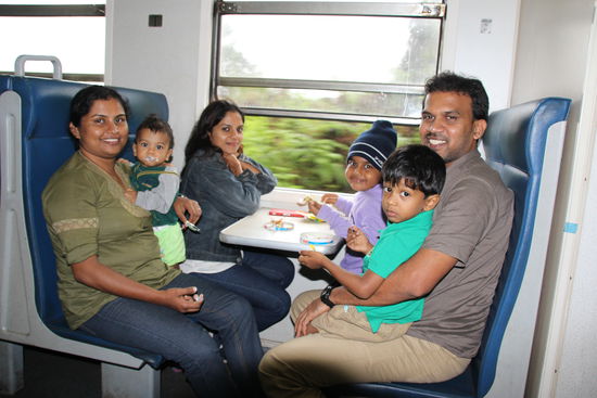 Manager des Transportunterunternehmens mit Familie