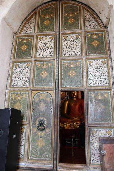 Tür zum Tempel von Lankathilaka