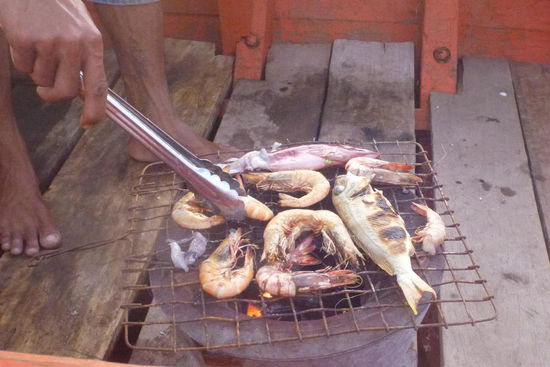 ...auf dem unser Abendessen schon wartete