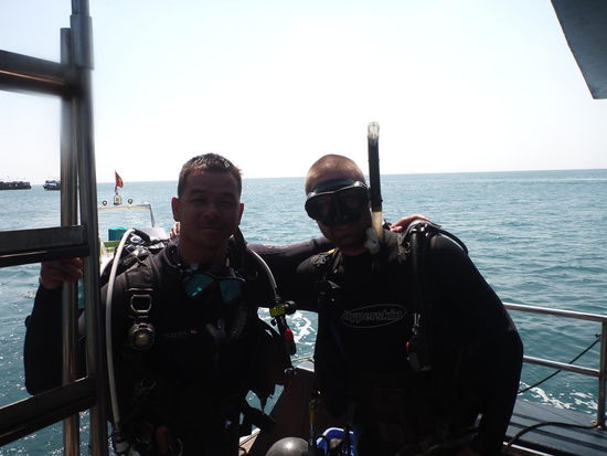 mein Tauchlehrer und ich