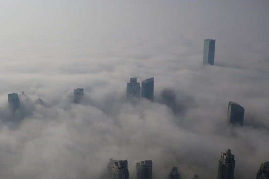 Blick vom Burj Khalifa (Nebelseite)