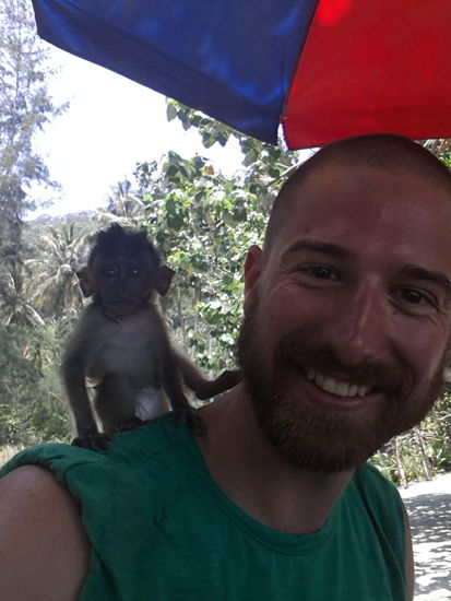 Monkey Beach (der Affe ist der mit den Windeln, der andere bin ich)