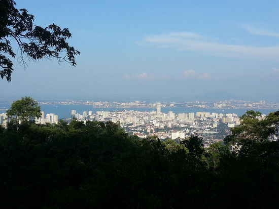 Aussicht auf Georgetown vom "Fitnesstudio" auf Penang Hill