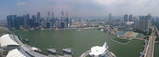 Blick vom Observation Deck Richtung Marina Bay