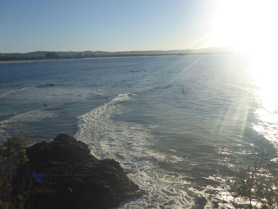 Surfer beobachten in Coolangetta...sieht eigentlich ganz leicht aus 