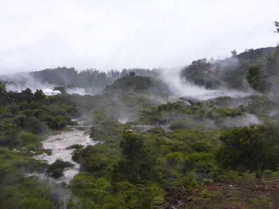 überall dampft und blubbert es