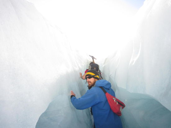 teilweise mussten wir durch Gletscherspalten gehen...