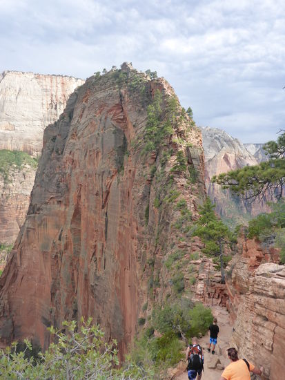 Angels Landing...diesen Grat ging es hoch...