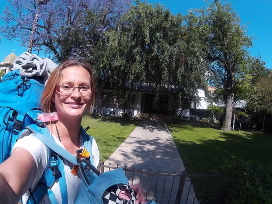 Am Hostel, das ruhig in einer Nebenstraße liegt