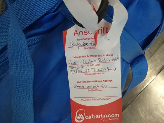 Für Sarah G., bislang kam mein Gepäck zum Glück immer mit mir an