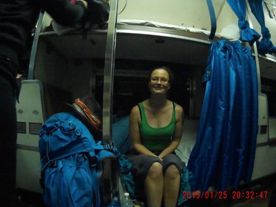 In meiner Koje,  nachdem die Nischen zu Betten umgebaut wurden