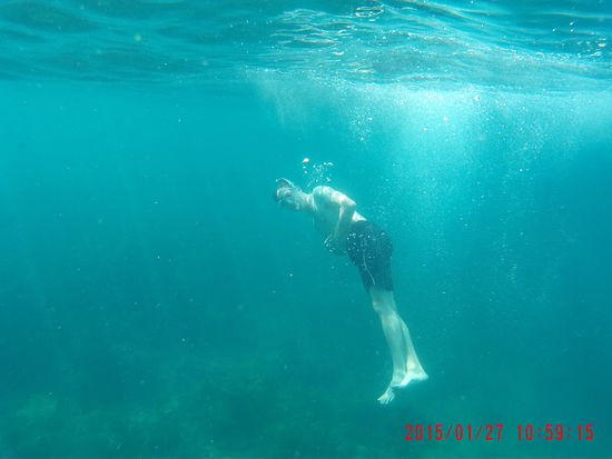 Hendrik beim auftauchen