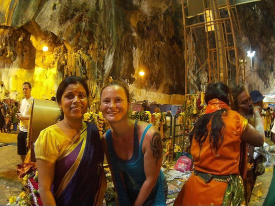 Die junge Inderin und ich, keine Ahnung warum sie ein Foto mit mir wollten? Für sie bin ich wohl der "Exot"
