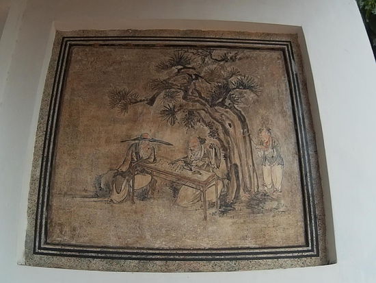 Eins der Bilder am Eingang des Tempels