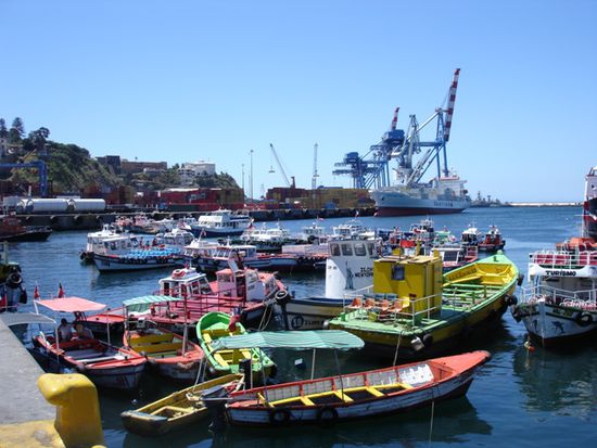 Sogar der Hafen ist farbig