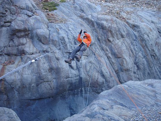 Nervenkitzel auf der Tirolesa
