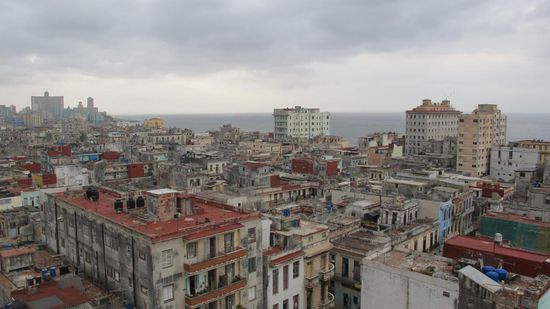 Aussicht aus unserem Hotel (Dachterrasse)