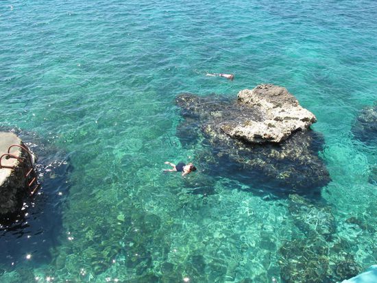 Damiano und ich beim Schnorcheln