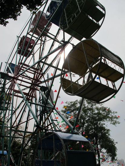 Ein Riesenrad versprüht Nostalgie