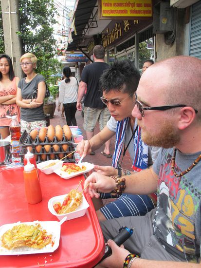 Damiano und Soch beim Abendessen