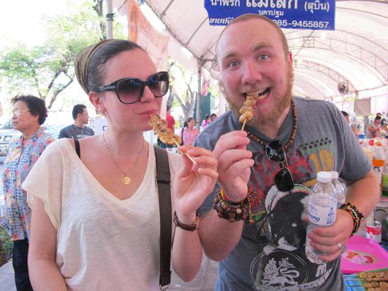 Frittierte Bananenspiesse, mjam!!