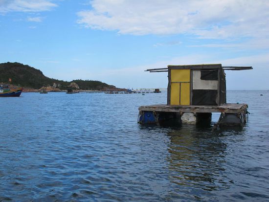Fischerhäuschen auf dem Wasser
