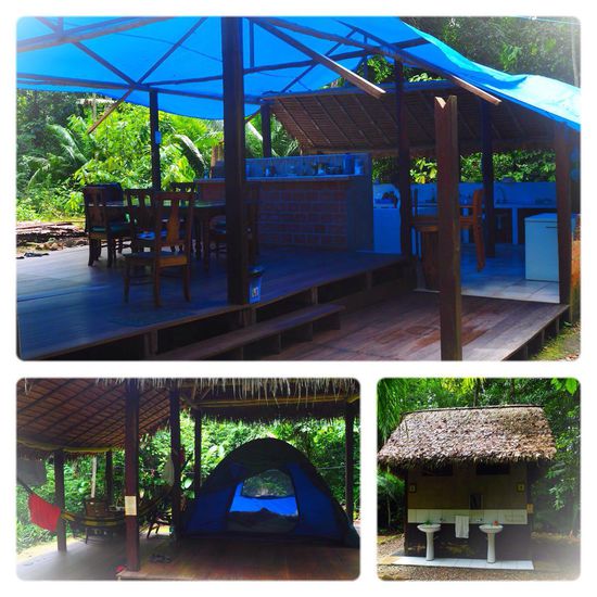 Küche und Esszimmer, Schlafzimmer und Dusche/Toilette 