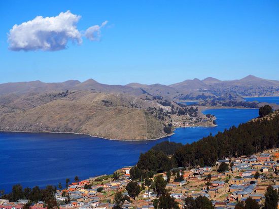 Blick auf Yumani und Isla del Sol