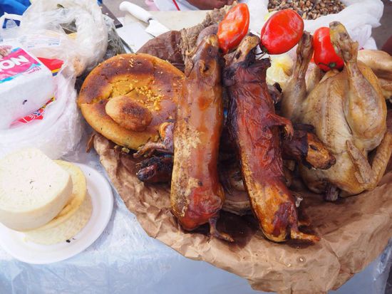 Typisches Festtagsessen in Cusco