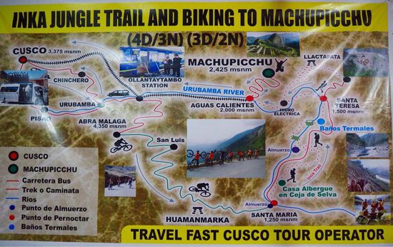 Die Route für die nächsten 4 Tage